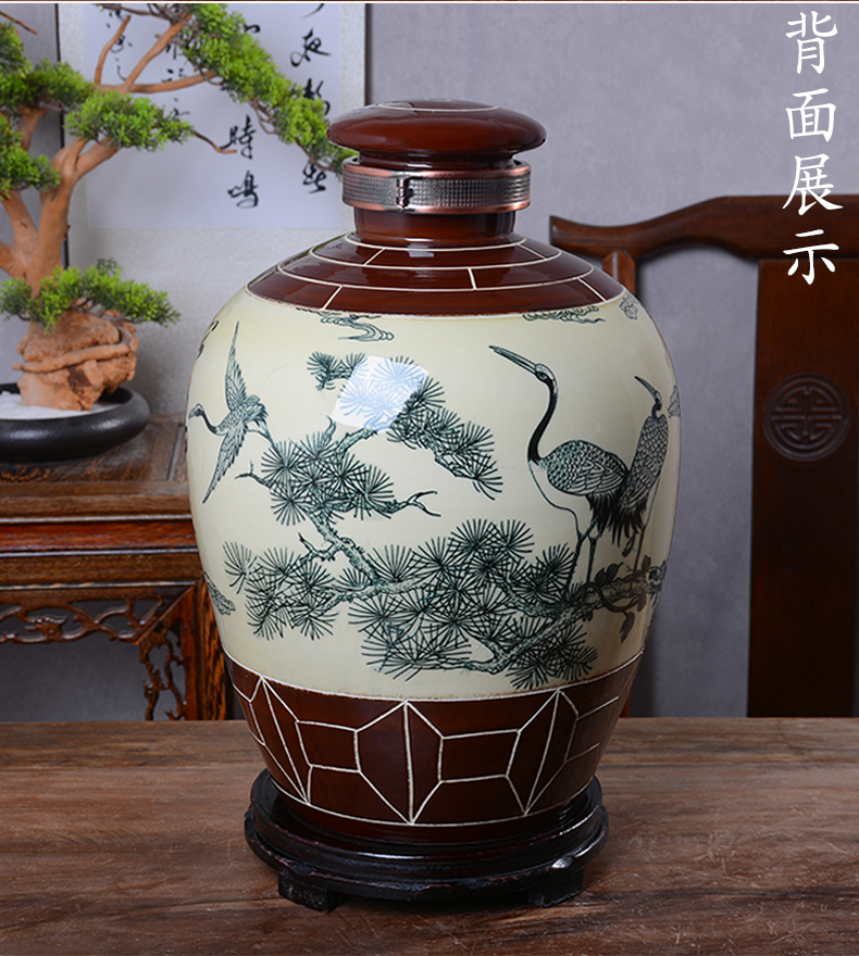 Jingdezhen ceramic wine jars with leading domestic 10 jins 20 jins 30 to 50 jins liquor bottles to view it