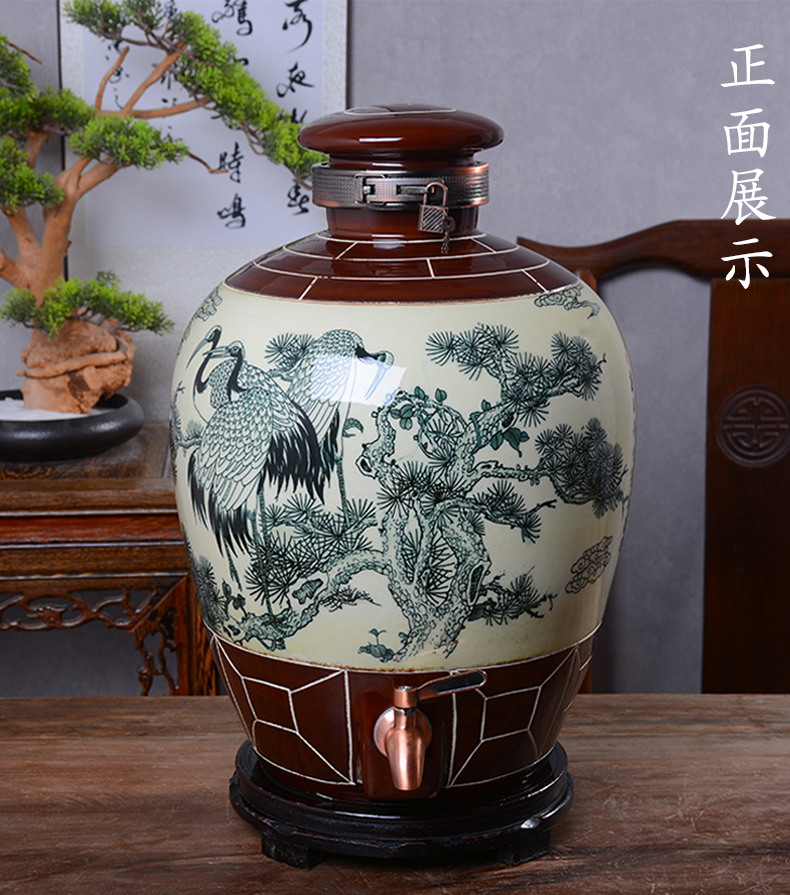 Jingdezhen ceramic wine jars with leading domestic 10 jins 20 jins 30 to 50 jins liquor bottles to view it