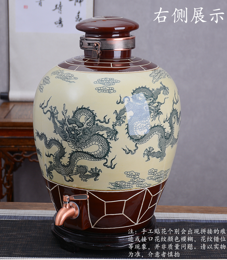 Jingdezhen ceramic wine jars home 10 jins 20 jins 30 to 50 jins liquor sealed bottles archaize wine VAT