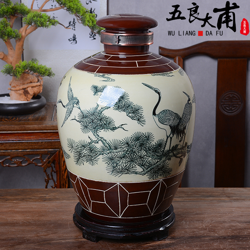 Jingdezhen ceramic wine jars with leading domestic 10 jins 20 jins 30 to 50 jins liquor bottles to view it