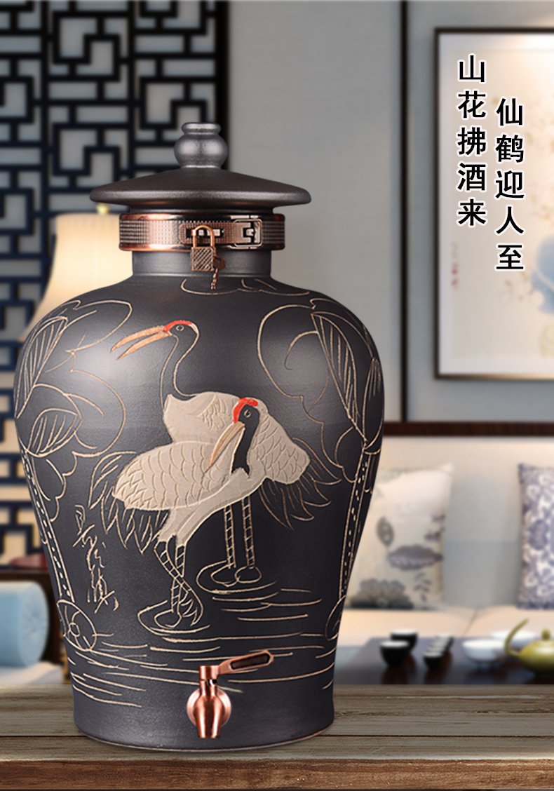 Jingdezhen archaize jars make an empty bottle wine jar big it chivalrous man altar of household ceramic sealed jar jar