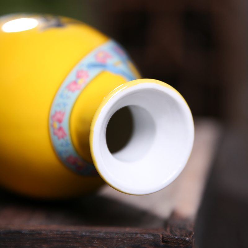 Jingdezhen ceramic bottle with gift box home 1 catty palaeowind protoplasmic small jar SanJiu sealing liquor jugs