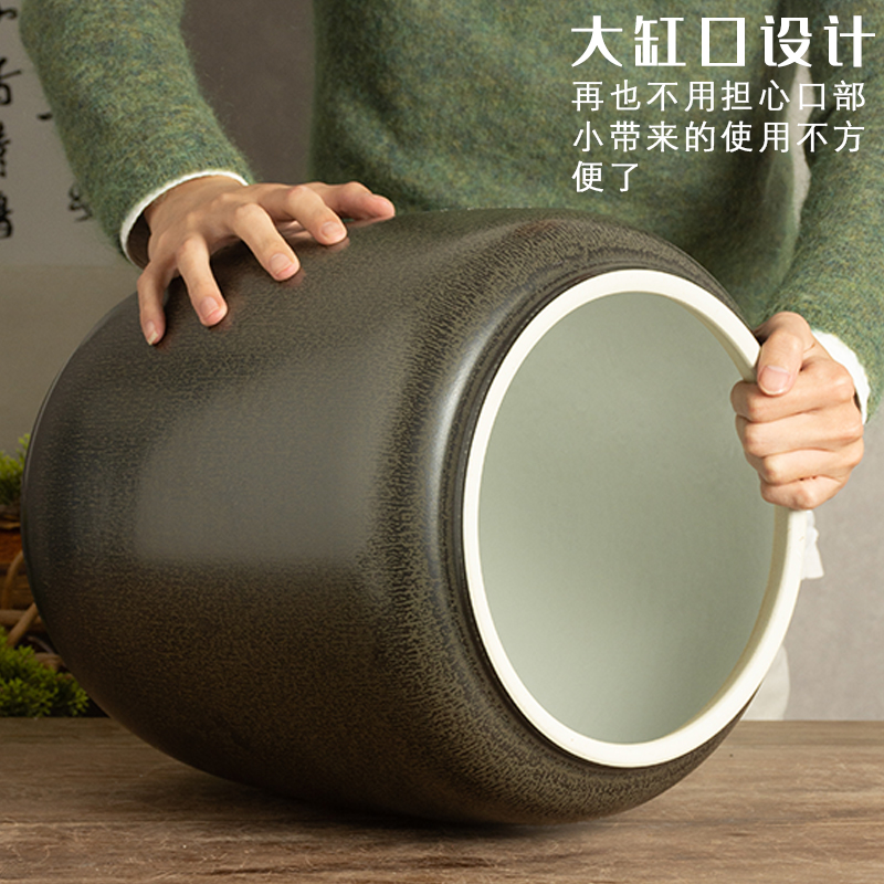 Jingdezhen ceramic barrel loading thickening ricer box archaize home 20 jins 30 jins insect - resistant tide grains, sealed storage tank