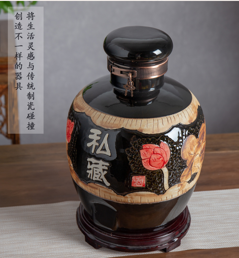 Jingdezhen ceramic jars mercifully wine liquor cylinder 10 jins 20 jins 30 jins 50 with leading domestic sealed bottles