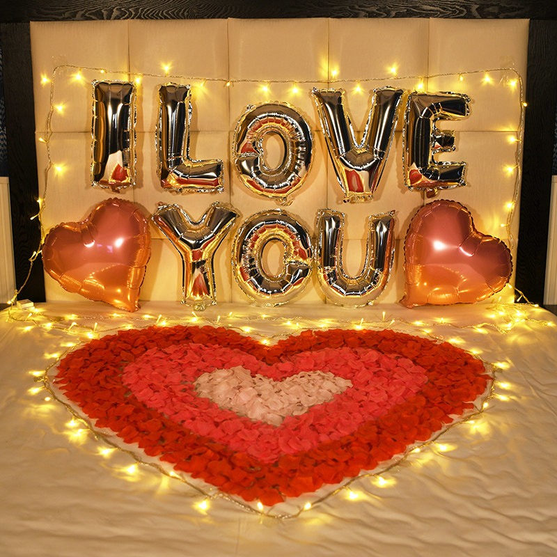 Simulation rose petals Birthday proposal Creative decoration supplies Wedding room decoration Romantic surprise Tanabata Valentine's Day