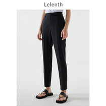 Black small straight cylinder Western-style pants woman 2022 spring summer high waist pituitary sensation Slim Fit Pants Casual 90% OL Commuter Pants