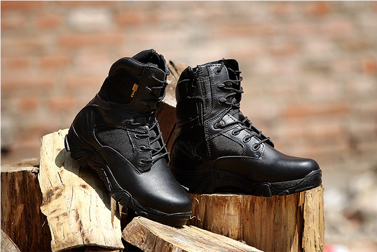 Boots militaires en cuir - amortissement - Ref 1397576 Image 30