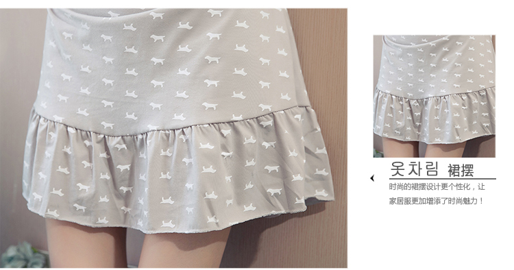 Hàng ngày đặc biệt phiên bản Hàn Quốc của dây đeo váy ngủ nữ cotton mỏng phần V-cổ gợi cảm Bộ đồ ngủ cô gái ngọt ngào dễ thương áo choàng mùa đông