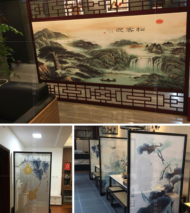 Gói cài đặt tùy chỉnh hiện đại Jane Châu Âu di động bán trong suốt màn hình gỗ rắn phân vùng hiên khách sạn phòng khách màn hình ghế phòng ngủ - Màn hình / Cửa sổ vách gỗ phòng khách