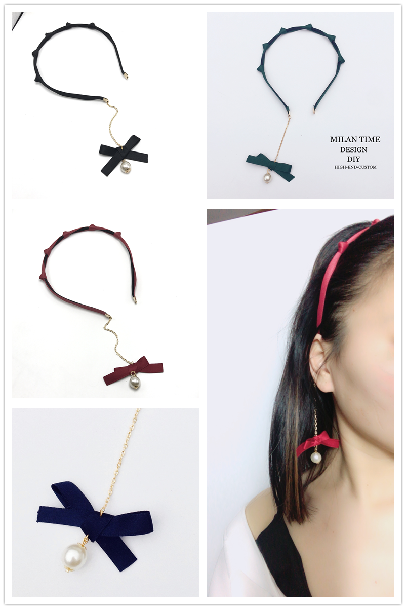 Hàn quốc phiên bản của hoa ngọc trai sao phụ kiện tóc tassel pendant fake bông tai kẹp tóc headband Hàn Quốc ngọt đơn giản headband