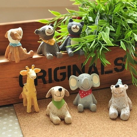zakka healing decoration office desktop ornaments look up to the sky idyllic resin small animal home accessories