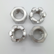  304 Stainless steel hexagonal slotted nut GB6181 Groove nut M36M39M42M48-M64*1 5*2*3