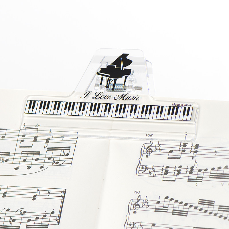 Piano Spectrum Clips Music Sheet Clip Music Stationery Transparent Crystal Notes Clip Keyboard Styled Prizes RECIPE FIXED CLIP