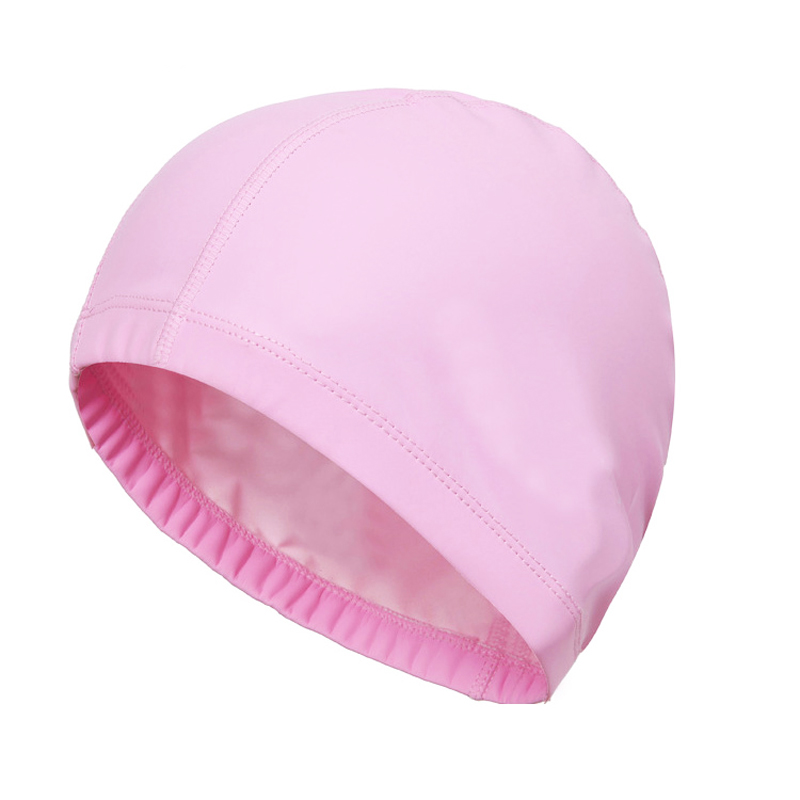 Fashion Pure Color Swim Care Ear Bathing Cap Adult Lady Long Hair Large PU Coated Waterproof Swimming Cap Male Swimming Gear