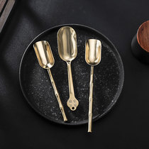 Tea spoon Brass tea spoon Tea spoon Kung Fu tea accessories set Fine shovel Tea spoon Tea Ceremony Six gentlemen