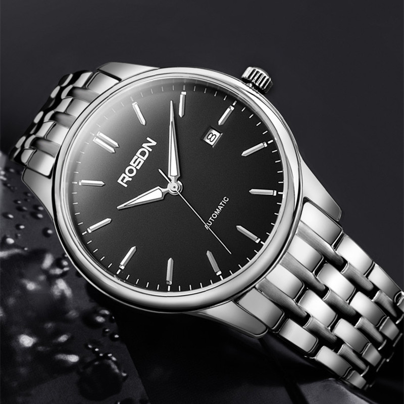 Roston Watch Men's Automatic Mechanical Watch Business Simple Waterproof Night Calendar Men Watch Top 10 Brands