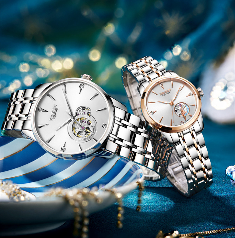 Lawston couple watch a pair of automatic mechanical watch hollow fashion waterproof couple watch 2021 new