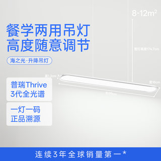 Moon Shadow Sea Light Eye Protection Linear Adjustable Dining Pendant Light Full Spectrum Eye Protection Study Desk Restaurant Light