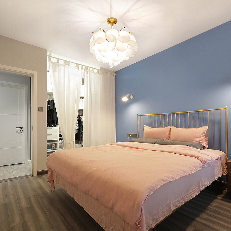 Moon Shadow all-copper light luxury bedroom chandelier master bedroom lamp modern minimalist net red lamps Nordic princess room lamps