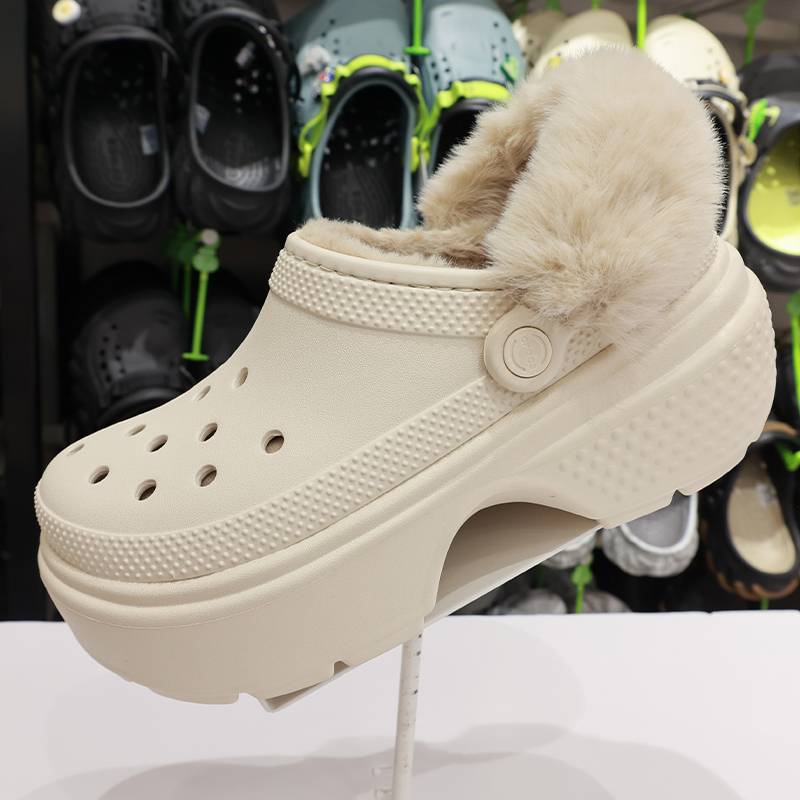 Crocs Clogs Women's Shoes Snow House Warm Cotton Thick-Soled Fleece-Lined Warm Outdoor Cotton Boots Slippers 208546