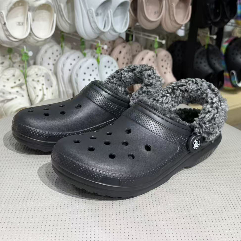 Crocs Clog Winter Classic Sheepskin Clog with Fleece for Men and Women, Warm Cotton Slippers 211396