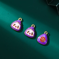 Светло-фиолетовый кулон «Рисовый пирог на удачу»/шт.