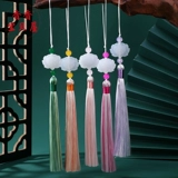 Двухцветное ханьфу из белого нефрита с кисточками, аксессуар, небольшая сумка, USB-флеш-накопитель, подвеска, подарок на день рождения