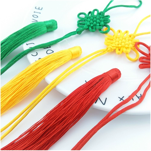 Сплошной цвет 6 -наборный узел плюс один уши китайские аксессуары для узлов, потоковая трансляция Suozi Diy Carde Carde