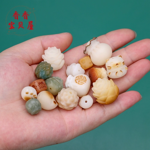 Резные четки бодхи, тканевый мешок ручной работы, набор материалов, ювелирное украшение с аксессуарами, «сделай сам», заготовка