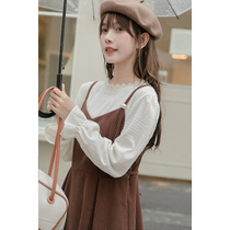 Lantern sleeve lace pullover base shirt Women autumn and winter 2021 new wild fashion foreign style loose inner top