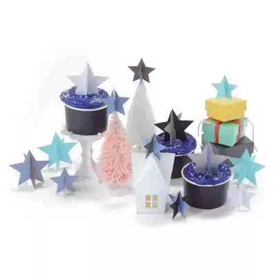 Sizzix cutting template (thick plate) interspersed with three-dimensional five-pointed star 661914