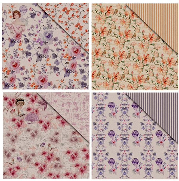 Fabscraps 12-inch double-sided background paper My Fair Lady