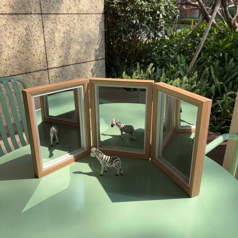 Three-Sided Mirror 70% off Foldable Acrylic Mirror for Kindergarten Early Education Light and Shadow Xiaohongshu Photography Props and Supplies