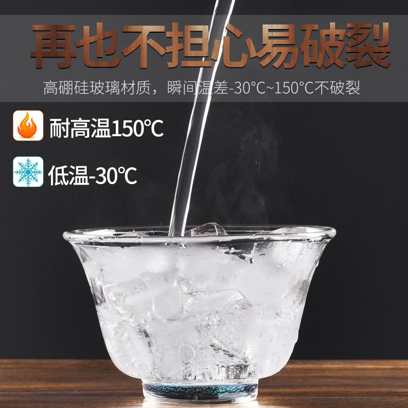 It still fang glass tureen kung fu tea set three to make tea tea cup large transparent heat - resistant high - temperature household