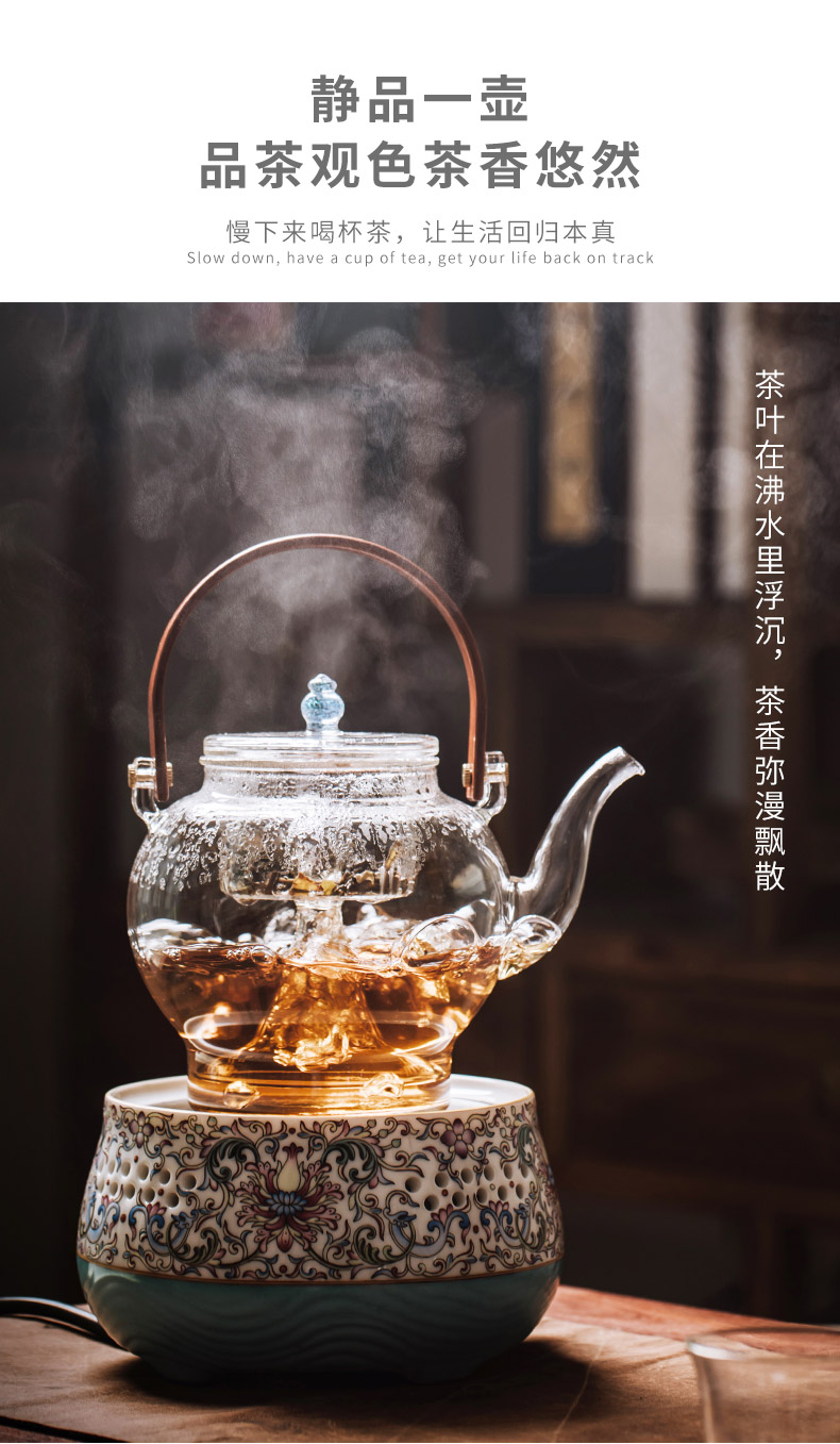 It still fang glass boiling heat resisting high temperature transparent teapot tea mercifully tea kettle boil kettle small home