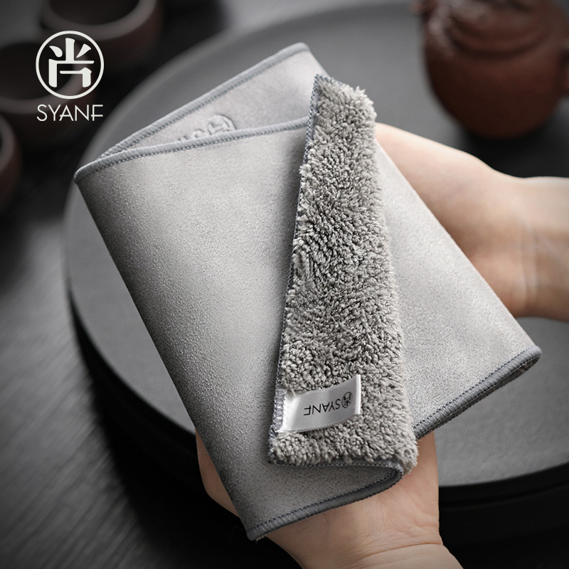 Thickened Tea Towel Cloth, Absorbent, High-End Long Tea Cloth, Tea Table Cleaning Cloth, Kung Fu Tea Set Accessories, Tea Towel, Tea Ceremony Accessories