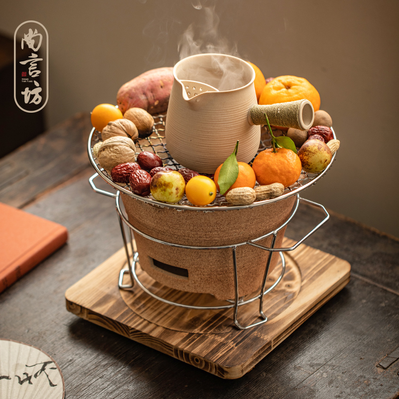 Tank Pot Tea Siege Stove Cooking Tea Baking Fire Oven Cover Toasted Teapot Teapot Teapot Boiled Tea Stove Fruit Pan Implements Accessories Full Outdoor-Taobao