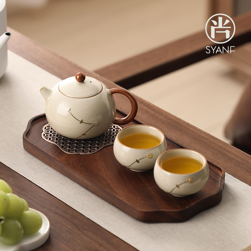 Чайный сервиз Ru Kiln teapot для девочек, изысканный и ценный, один человек пьет элитный персональный чай, специальный маленький чайный столик