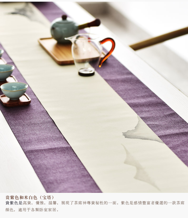 It still fang waterproof Taiwan tea table cloth art hand - made zen cotton and linen cloth table flag of Chinese style tea towel tea accessories