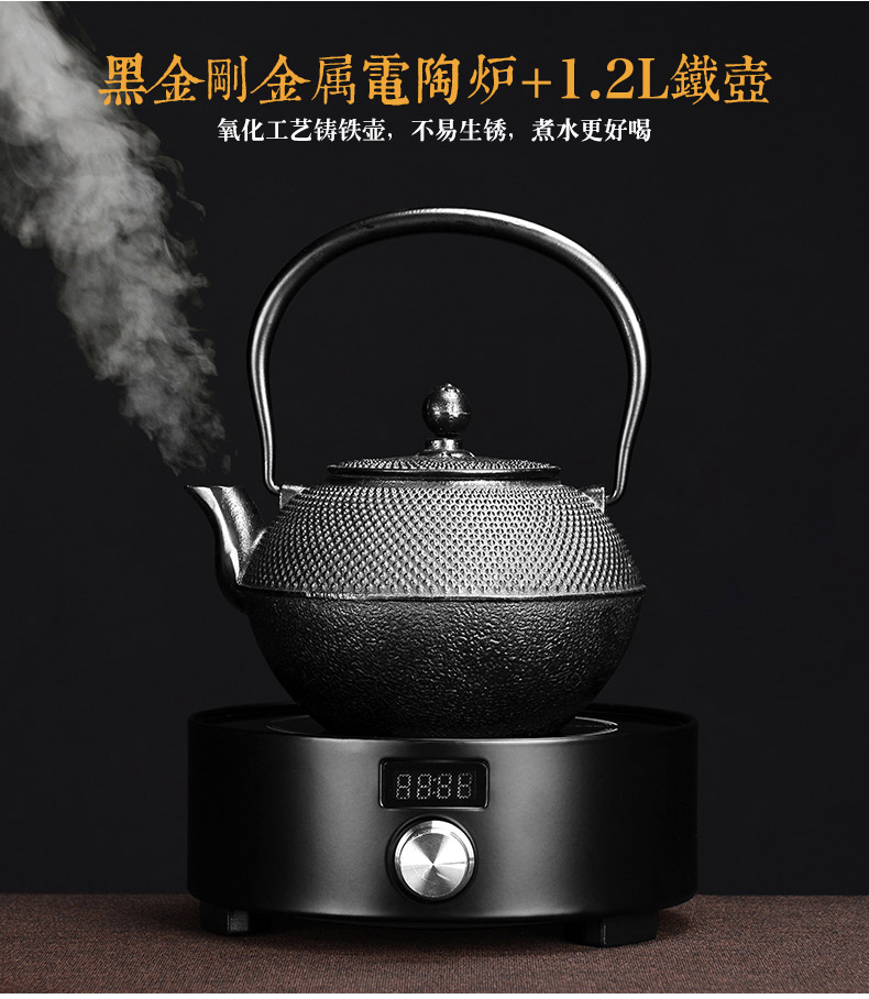 It still fang electric iron pot TaoLu household utensils suit imitated Japanese old pig iron pot of cast iron pot pot of fork by hand