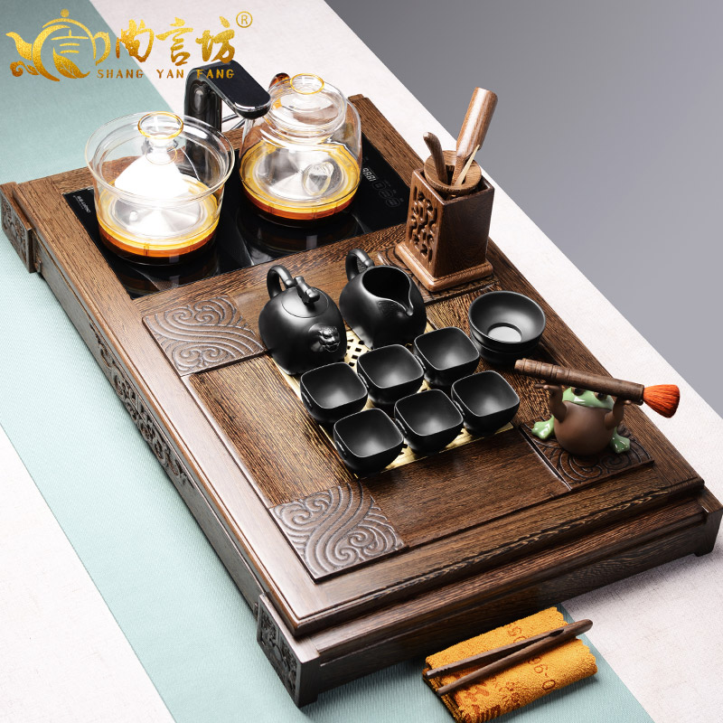 It still fang tea tray sets electromagnetism one household intelligent automatic water kung fu tea tea tea tea table