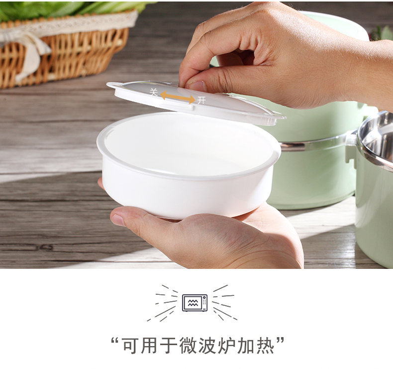 hộp com hâm nóng Hộp đựng đồ ăn bằng thép không gỉ công suất lớn, hộp đựng đồ ăn đôi cách nhiệt dành cho người lớn Hộp đựng đồ ăn nhiều lớp kiểu Nhật - Hộp cơm điện sưởi ấm hộp cơm điện mocato