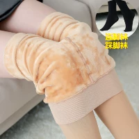 Mùa thu và mùa đông vớ màu da Quần lót màu da là đôi tất mỏng mùa xuân và mùa thu cộng với đôi tất nữ bằng nhung dày ấm áp tất nữ cố thấp
