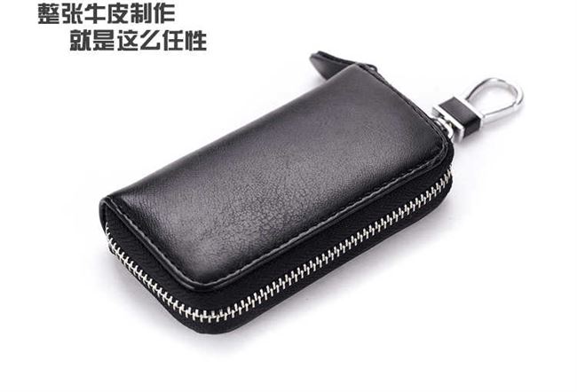 Túi xách nam da nam khóa túi da khóa kéo công suất lớn xe chìa khóa túi nữ đa chức năng - Trường hợp chính ví nữ đẹp 