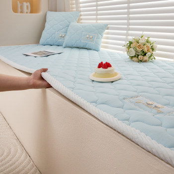 Bay window mat for all seasons, thickened anti-slip xiaozhu cotton