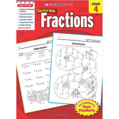 Original English version of Scholastic Success with Fractions Series for Grade 4 Math Imported English Textbook for Primary School Students' Home Exercise Book Homework Teaching Aid Scholastic Success with Fractions, Grade 4