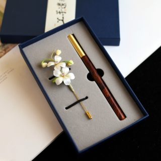 苏州非遗手工绒花胸针送妈妈老师特色工艺出国纪念品套装商务礼品