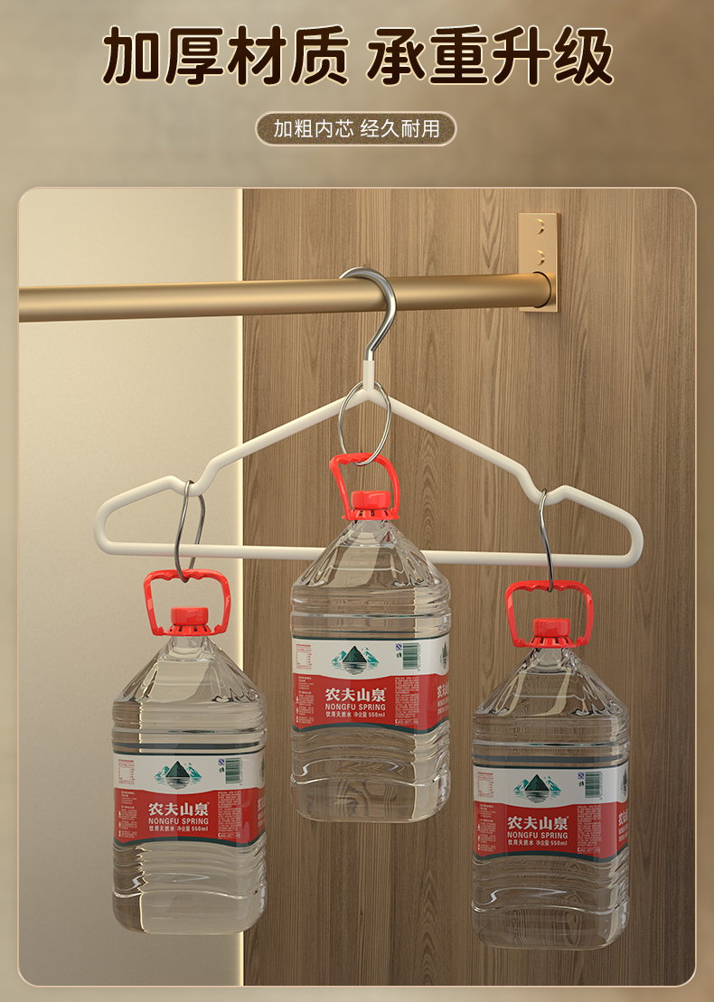 无痕防滑防肩角不锈钢晾衣架 图5