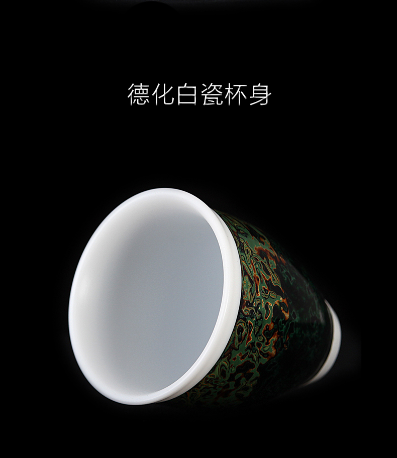 Nameplates, pure manual FengTang natural big lacquer dehua white porcelain kung fu tea cups creative masters cup to cup