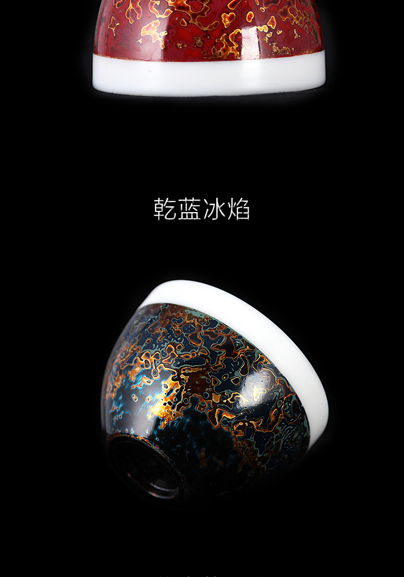 Mingyuan FengTang natural Chinese lacquer manual lacquer dehua white porcelain kung fu tea cups creative masters cup single CPU orphan works